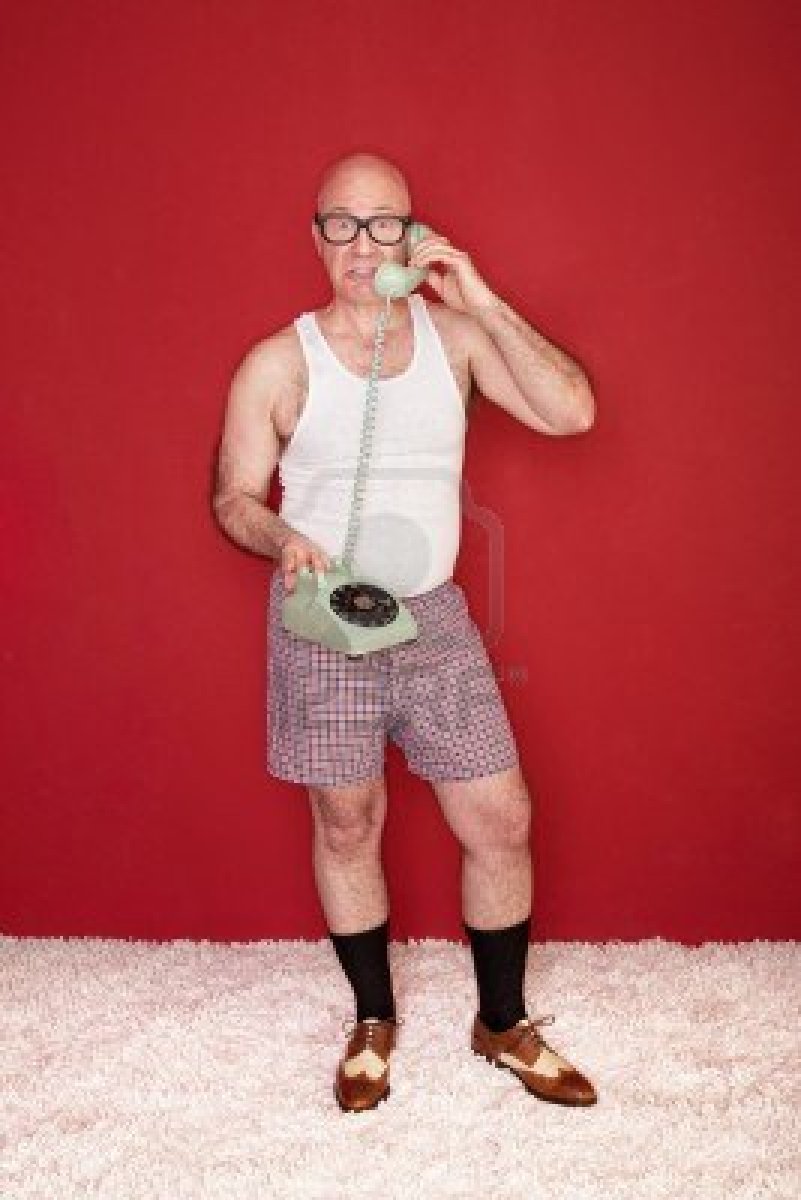 10553289-unhappy-bald-caucasian-man-on-phone-call-over-maroon-background